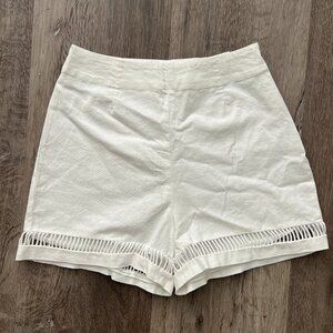 STAUD White Linen Shorts
